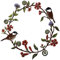 Chiyyak Metall Blumenkranz Wandkunst Vögel Blumen Wandkranz Girlande Hängende Fenster Dekoration Dekorativer Kranz Tür Wand Bauernhaus Garten