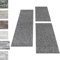 Carpettex Bettumrandung Schlafzimmer 3teilig Kurzflor Teppich Einfarbig Design Grau Bettset:2 mal 60x100 + 1 mal 80x150 - Bettvorleger Schlafzimmer Läufer Set Weicher Bettumrandung Teppich