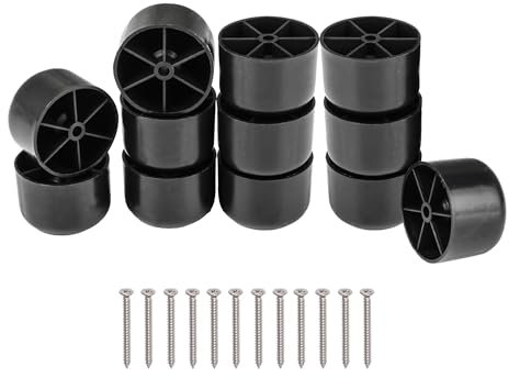 RDEXP Lot de 12 pieds de canapé de rechange pour meubles et chaises 5 cm
