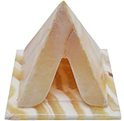 Gize - Portacandele a forma di piramide egiziana a scala della grande piramide di Gize, composto da 2 pezzi, ogni lato misura 11,5 cm, altezza 11,5 cm