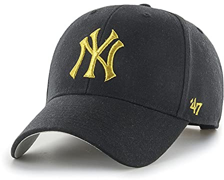47 New York Yankees Black MLB Metallic Most Value P. Snapback Cap