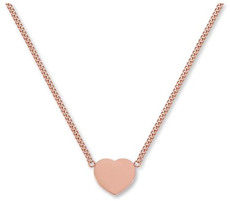 GD GOOD.designs Herzkette Rosegold für Damen - Verstellbar (42-47 cm) | Vergoldete Kette mit Herz Anhänger | Halskette aus 316L Edelstahl - Geschenk für Sie