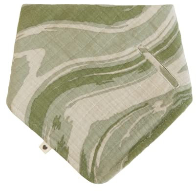 BIBS Bandana Bib Camo Batik, weiche Musselinbaumwolle, 100% Biobaumwolle, entwickelt in Dänemark, 100% Bio-Baumwolle, Camouflage Hunter Green