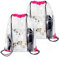 WDFCN 2 Stück Transparent Kordelzugbeutel Transparenter Turnbeutel Rucksack Durchsichtig Sport Rucksack mit Kordelzug für Schulrucksack Gym Travel Strandschwimmen (Rosarot)