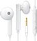 MAS CARNEY WH6 Cuffie con cavo, Semi In Ear, auricolari con cavo da 3,5 mm, per MP3/MP4, Ipad, Honor 6X/7X/8X/9/10, Huawei, Redmi Note 8/9, colore bianco