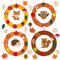 DKINY 4pcs Herbst Kränze Holzbastelsets für Kinder Holz Herbst Kranz Bastelset Kinder zum Basteln und Bemalen Eichhörnchen Igel Eule Fuchs Türkranz Wandkranz Kreativsets für Jungen Mädchen Herbstzeit
