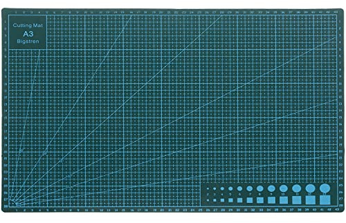 BIGSTREN Schneidematte A3 30 x 45 cm – Selbstheilende Schneideunterlage, Beidseitig Nutzbar, Rutschfest, Präzise Schneidematte für Basteln, Nähen & Handwerk, Modell 19344