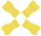 4 Pieces Cat Kitchen Cleaning Sponge Double-Sided Multi-Use Scrub Sponge Dish Sponge for Heavy Duty Scouring Pads Kitchen Furniture Dish Bathroom (Dark Yellow cat sponges)