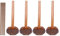 Niukuyu 4-Piece Japanese Long Handle Wooden Ramen Hot Pot Spoon - Tortoise Shell Design for Soup & Dessert