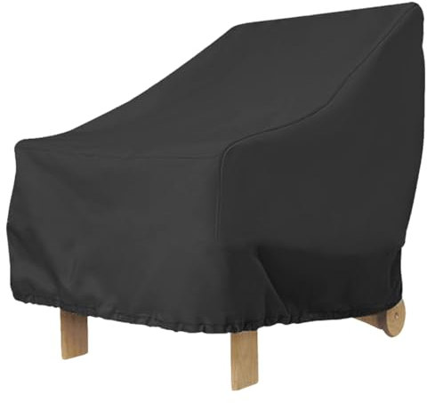 Adirondack Housse de Chaise de Jardin imperméable 91 x 85 x 80 cm en Tissu Oxford 210D pour Chaise Adirondack Noire Anti-poussière résistante aux Rayons UV pour Chaise de Jardin (1 PCS)