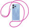 mtb more energy® Handykette kompatibel mit ZTE Blade A73 4G - Hot Pink - Smartphone Hülle zum Umhängen - Anti Shock Full TPU Case
