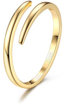 Chriscoco Ringe Frauen Silber 925 Silber/Gold Ring Damen Daumenring Verlobungsring Eheringe Jubiläum Promise Ringe Silber Ringe 925 Damen Ring Schmuck Größe 52-62