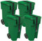 PEUTIER 4 PCS Wheelie Trash Bin Can Lid Locks for Animals, Adjustable Trash Can Bands Dustbin Lock Straps for Outdoor Squirrels Dogs Bears Raccoons