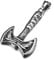 GTHIC Stainless Steel Viking Axe Pendant Necklaces For Men Women Nordic Ravens Jewelry Gifts,pendant only silvr