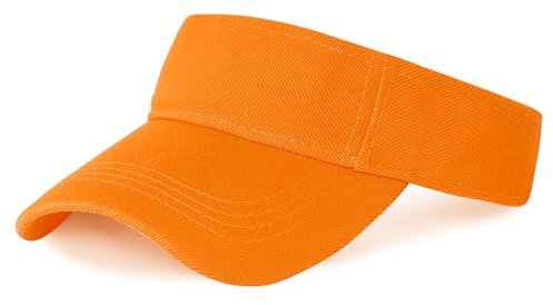 Marrywindix 1 Piece of Sport Wear Athletic Visor Sun Sports Visor Hat Visor Adjustable Cap for Women and Men (One Size), Orange, One Size