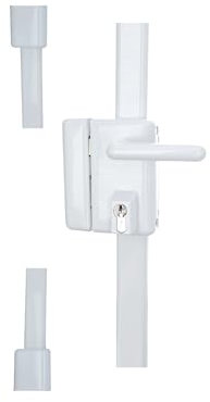 Vachette Serrure en applique multipoints verticale à poignée, MULTIBLINDE série 8800, Tirant Gauche, Certifiée A2P, Haute sécurité, 3 points de fermeture, 4 clés VIP+ brevetées incluses, Blanc