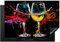 KitchenYeah© Herdabdeckplatte Einteilig Abdeckplatten Cerankochfeld Abdeckung Ceranfeld Herdplattenabdeckung Induktionsmatte Weinglas - Kunst - Abstrakt - Schwarz - 78x52 cm