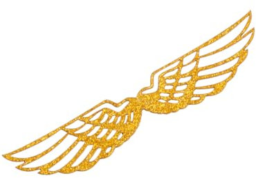 GroveEss 50PCS Gold Wings Decoration for Chocolate,Glitter Golden Wings Cupcake Toppers,Snitch Wings Wizard Themed Cake Topper Dessert Decor for Wizarding Party Halloween Birthday Wedding Anniversary
