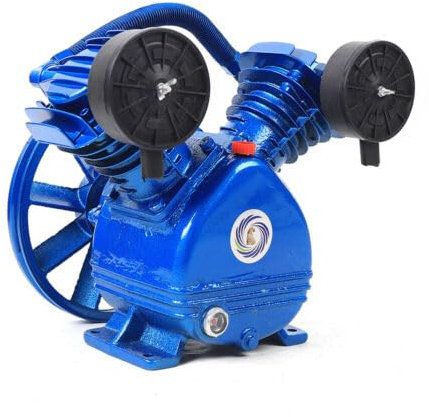 V Zylinder Pumpenkopf Druckluft Verdichter Kompressor 250L / Min V-Form Kompressoraggregat Aggregat Einstufig Doppelzylinder Luftkompressor FÜR Fabrik Heimtextilien Autoreparatur Malerei usw 2200W