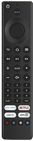 VINABTY RM-C3253 - Telecomando di ricambio adatto per JVC RM-C3253 TV Edition LT-43CF700 LT-55CF890 LT-50CF890 LT-32CF600 (senza funzione vocale)
