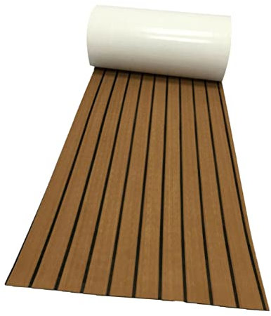Parliky rutschfeste Bootsdeckmatte 45x240 cm PVC Braun für Bootsböden