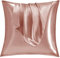 Vielit 2er Set Satin Kissnbezug 80x80 mit Zip,Weich wie EIN Silk Pillowcase,wie Seidenkissenbezug Geeignet für Curly Haar,Satin Kopfkissenbezug Kissenbezüge Gold Kissenhülle