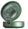 Qyrugcxs Remote Control Wireless Circulating Air Cooling Fan with LED Light Folding Electric Wall-Mounted Fan Desktop Fan Green