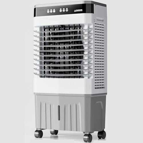 Rafraichisseur d'Air 3 en 1 Climatiseur Portable Ventilateur,Climatiseur Mobile Sans Évacuation avec 12H Minuteries 120°Oscillation Pack Glacons Large Réservoir d'eau pour Chambre Cuisine Bureau