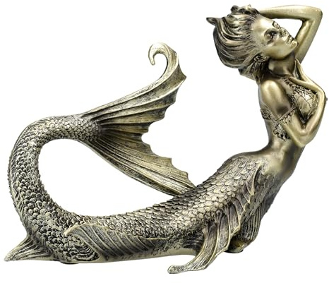 Figuren Shop GmbH Meerjungfrau Figur – Maritime Dekofigur mit fließender Pose, 12,5 cm