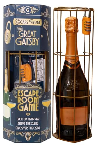 Boxer Gifts The Great Gatsby Wine Escape Room Game – Brain Teaser Puzzle Box for Adults, Unusual Birthday Gift for Women Fun Party Game, Gift Idea, Brain-Teasing Escape Puzzle