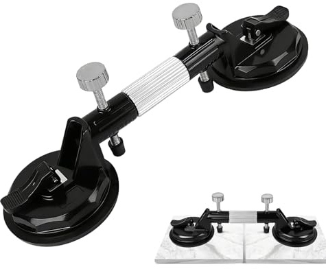 Ventosa sottovuoto con funzione di livellamento, regolabile Heavy Duty Double Suction per vetro, oggetti lisci e piastrelle in ceramica