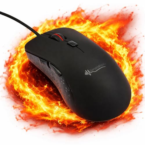 GeneralKeys Beheizte USB-Maus für Office und Gaming, bis 2.400 DPI, 38 oder 48 °C