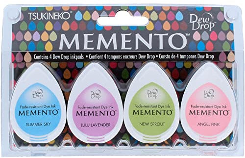 Tsukineko Oh Baby! Memento Dew Drop Dye Inkpads 4/Pkg MD-100-14