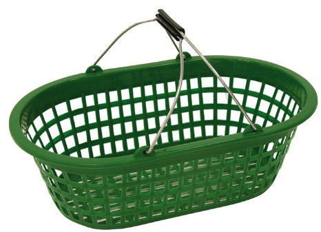 Xclou 343183 Gartenkorb oval 15 kg, Kunststoff, grün