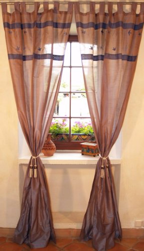 GURU SHOP Vorhang, Gardine (1 Paar Vorhänge, Gardinen) - Blau/Grau, Synthetisch, 250x100x0,2 cm, Dekovorhänge