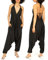 likemary Jumpsuit Damen Sommer – Luftiger Overall mit Neckholder – Einteiler mit Rückenausschnitt & Taschen – Festliches Outfit Damen für Urlaub & Alltag - Schwarz