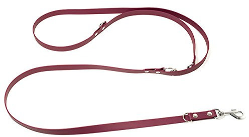 BIOTHANE-Doppelführleinen 13mm Bordeaux