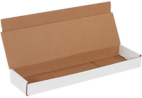 Box bm2262 Wellpappe Versandtaschen, 55,9 x 15,2 x 5,1 cm weiß (50 Stück)
