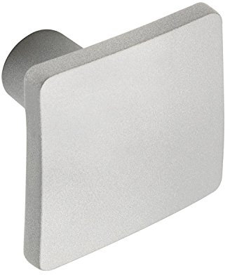 ESTAMP Möbelknopf Lugus 32x32mm - Knauf für Schrank quadratisch - Möbelknauf, Zinkdruckguss alufarbig