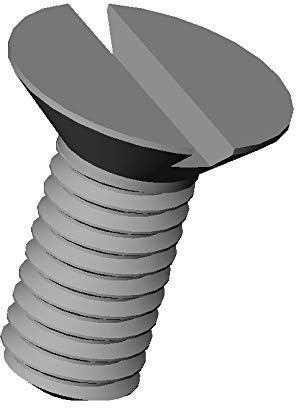 ajile - 20 pièces - Vis tête fraisée fendue nylon diam. M10 | longueur L = 40 mm plastique polyamide PA6.6 isolant