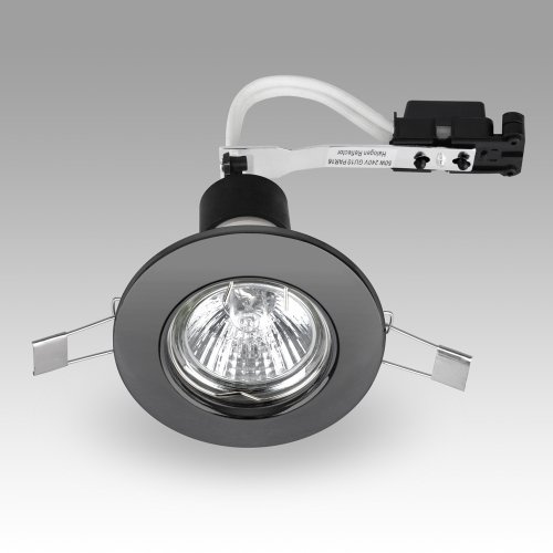 MiniSun | Black Chrome Recessed GU10 Ceiling Downlight Fittings | Ceiling Spots, Home Décor & Improvement Essential | Pack of 10 | Mains Wired