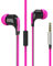 Vivanco Talk In-Ear Stereo Headset mit Mikrofon, Kopfhörer, Ohrhörer für Smartphone, Handy, MP3-Player, mit Fernbedienung und 3,5 mm Klinkenstecker pink