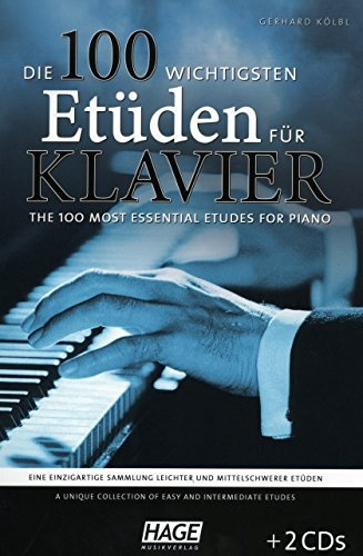 Die 100 wichtigsten Etueden fuer Klavier - arrangiert für Klavier - mit 2 CD´s [Noten/Sheetmusic]