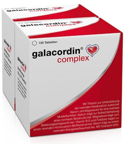 galacordin complex 200 Tabletten - mit Thiamin zur Unterstützung einer gesunden Herzfunktion, mit Kalium und Magnesium für eine normale Muskelfunktion, unterstützt den Blutdruck