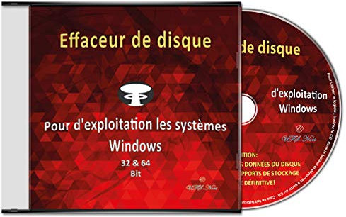 Effaceur & formateur de disque dur pour les systèmes d'exploitation Windows 10 / 8 / 7 / Vista / XP (32 & 64 Bit), destructeur de données, suppression sécurisée de données  Tous supports de stockage