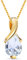 MIORE – Gold Kette Damen mit 0.55 Ct Aquamarin in Tropfen-Form – filigrane Halskette aus 9 Karat Gelbgold (375) mit blauem Edelstein Anhänger – Goldkette mit Schmuckbox zum Verschenken (45 cm)