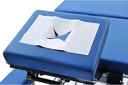 Nasenschlitztücher 30x21cm, 100 Stück - Gesichtsauflagen für Massageliege I Einweg Auflage aus Airlaid Papier als Unterlage zum Schutz der Kopfstütze