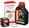 Motul 10W-40 Öl + K&N Ölfilter für Yamaha YZF-R 125 /WGP, 08-15, RE06 RE11 - Ölwechselset inkl. Motoröl, Filter, Dichtring