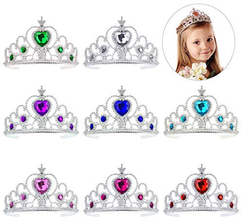 QIMEI-SHOP Prinzessin Tiara Set 8 Stück Kinder Prinzessin Tiara Crown Set Mädchen verkleiden Party Zubehör