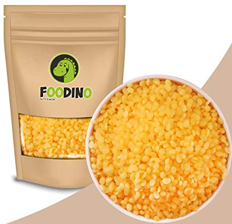 Foodino Bienenwachs Pastillen gelb ohne künstliche Aromen Bienenwachs Pastillen ungeschwefelt 500g 2,5kg wiederverschließbar Premium Qualität (2,5kg)
